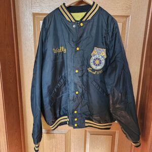 Vintage Teamsters USA Embroidered Black Jacket Local 1145 I.B. OF T.C.W & H Of A